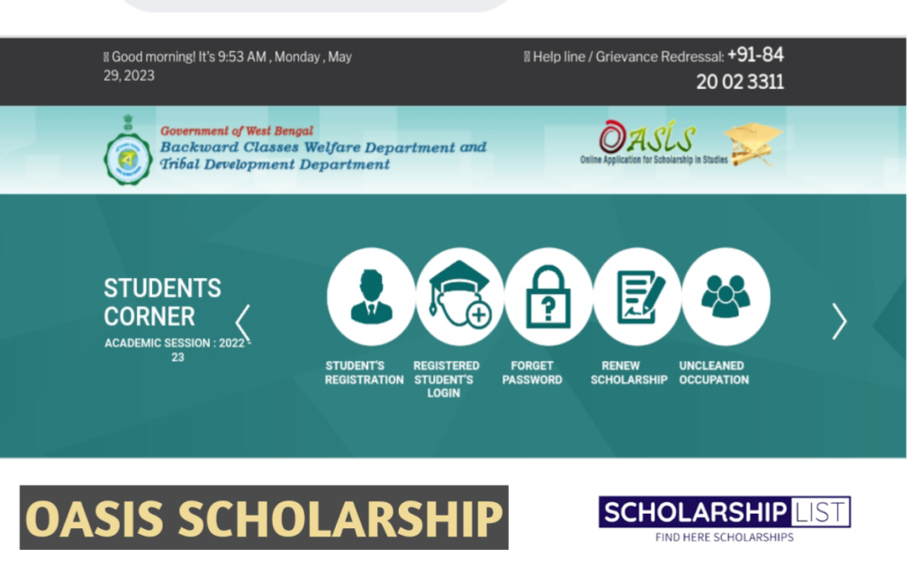 Oasis Scholarship 2023 Apply Online Scholarship List