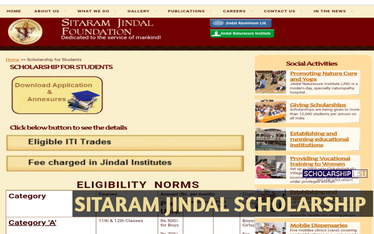 Sitaram Jindal Scholarship 2023 Apply Online Scholarship List sitaram-jindal-scholarship-2023-apply-online-scholarship-list