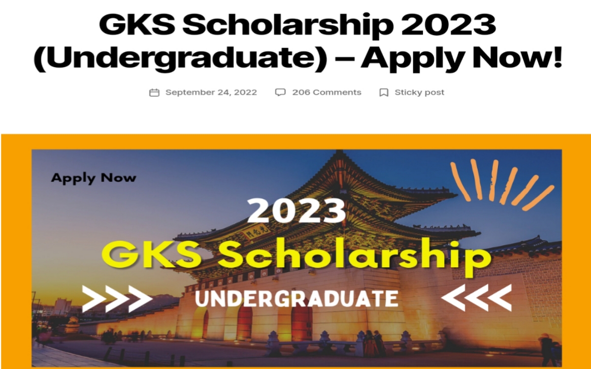 GKS Scholarship 2023 undergraduate - Scholarship list