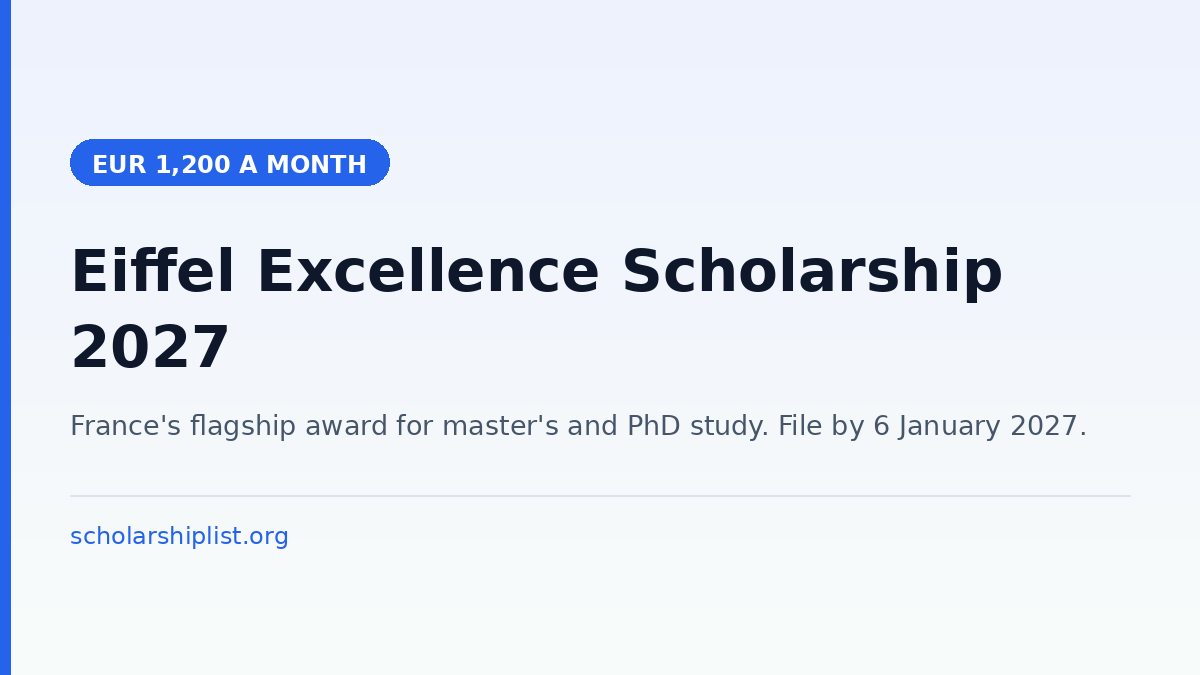 Eiffel Excellence Scholarship 2027 for Indian students